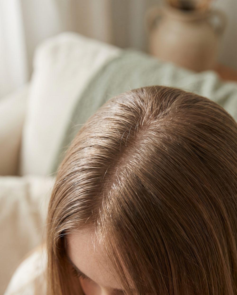 Racines grasses cheveux fins